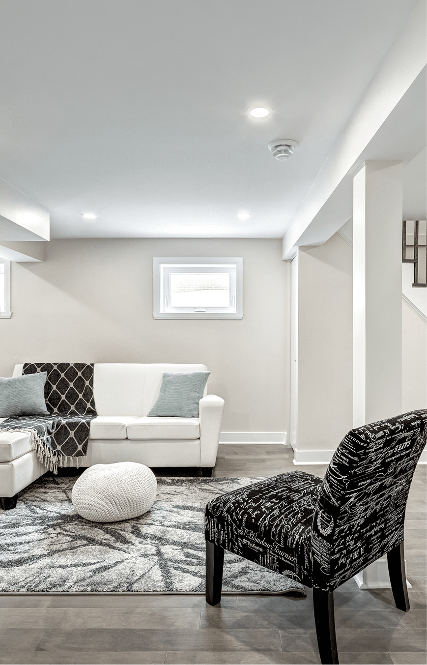 renovated in-law suite in a basement